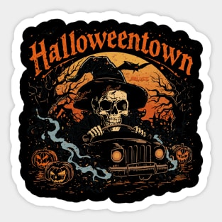 Halloweentown Ghostly Taxi in Halloweentown Sticker